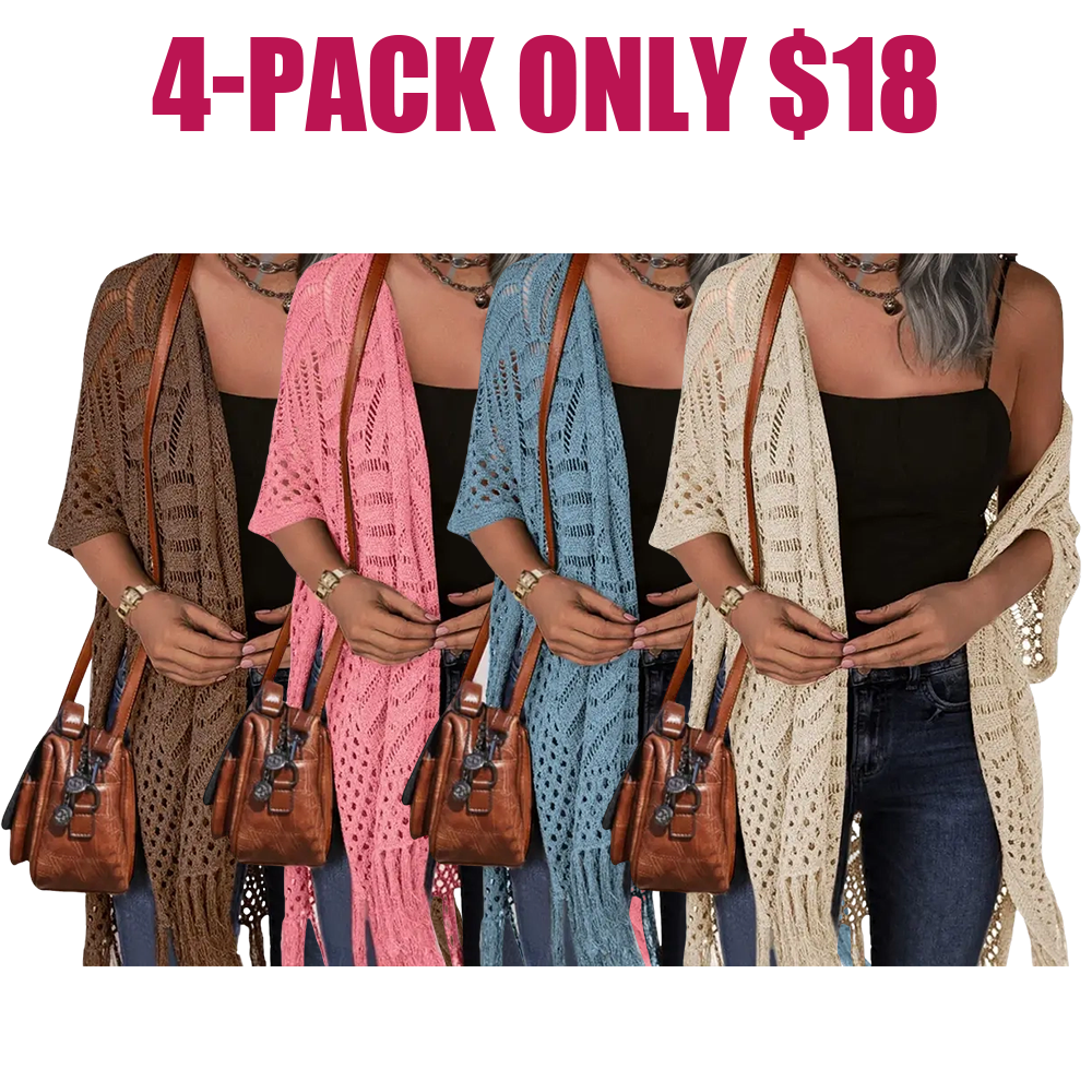 Women's knitted cardigan loose open coat