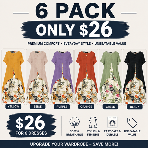Women's Layered Look Floral Print Casual Dress