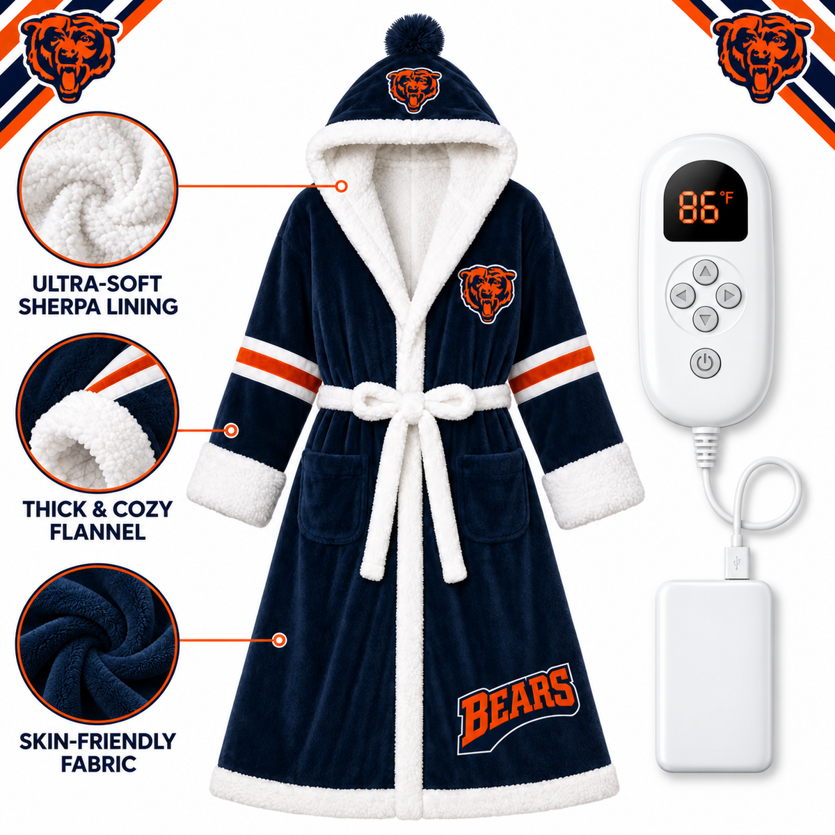 🤲The Gameday Heated Robe