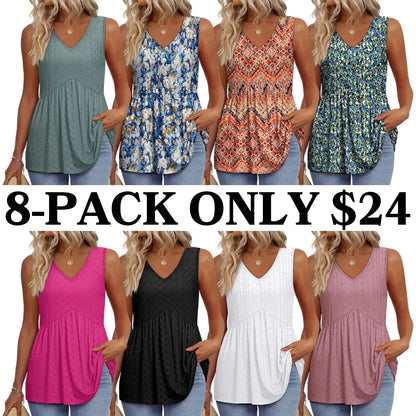 Women's V Neck Tank Tops