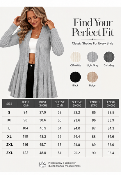 🌸 NEW ARRIVAL –  Elegant Textured Open Cardigan – Soft, Effortless & Easy to Style Every Day ✨