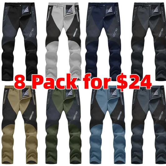 Men's Waterproof Pants Insulated Cold weather Hiking Winter Snow Ski Softshell Outdoor Pants