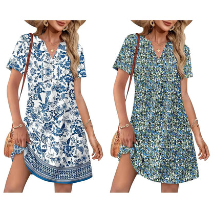 Summer Dress Dresses for Women 2026 Casual Summer V Neck Wedding Guest Dress