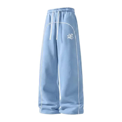 Men’s two-pack loose-fit fleece sweatpants, wide-leg design