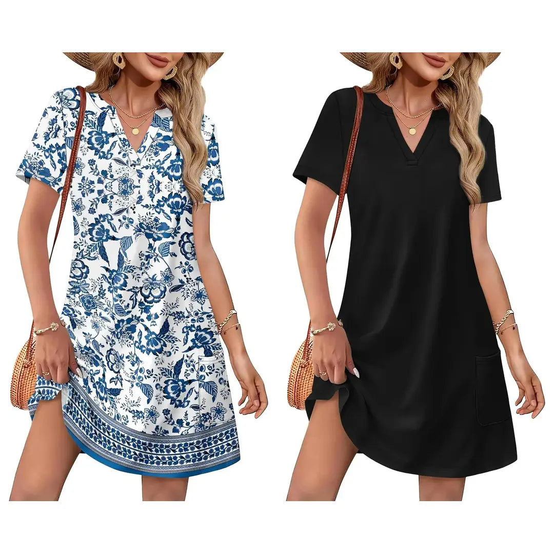 Summer Dress Dresses for Women 2026 Casual Summer V Neck Wedding Guest Dress