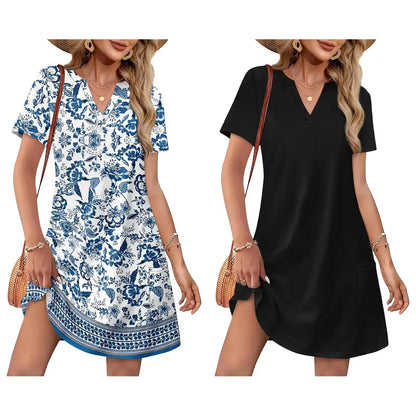 Summer Dress Dresses for Women 2026 Casual Summer V Neck Wedding Guest Dress