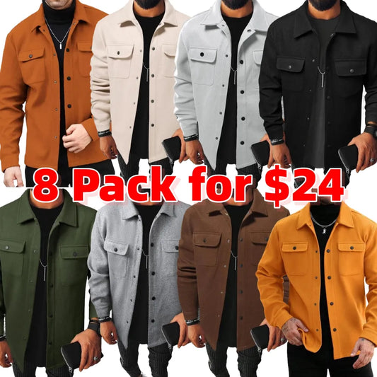 Men's Plain Long Sleeve Jacket