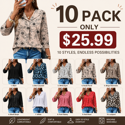 3/4 Length Sleeve Womens Tops Dressy Casual Blouses Summer Spring Trendy Business Outfits Fashion Clothing