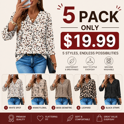 3/4 Length Sleeve Womens Tops Dressy Casual Blouses Summer Spring Trendy Business Outfits Fashion Clothing