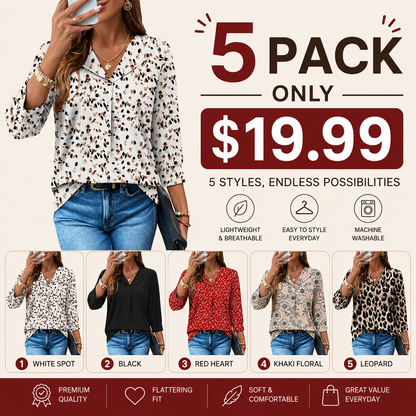 3/4 Length Sleeve Womens Tops Dressy Casual Blouses Summer Spring Trendy Business Outfits Fashion Clothing