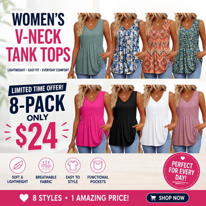 Women's V Neck Tank Tops
