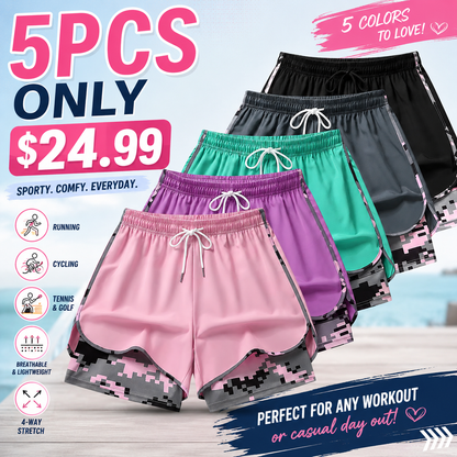 Women’s Casual Athletic Shorts With Built-In Liner