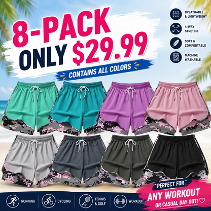 Women’s Casual Athletic Shorts With Built-In Liner