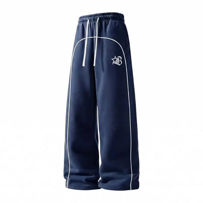 Men’s two-pack loose-fit fleece sweatpants, wide-leg design