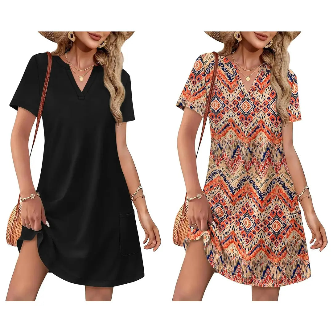 Summer Dress Dresses for Women 2026 Casual Summer V Neck Wedding Guest Dress