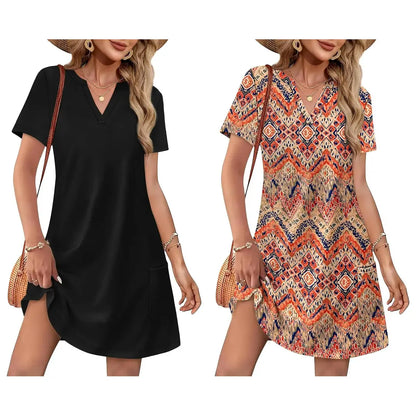 Summer Dress Dresses for Women 2026 Casual Summer V Neck Wedding Guest Dress