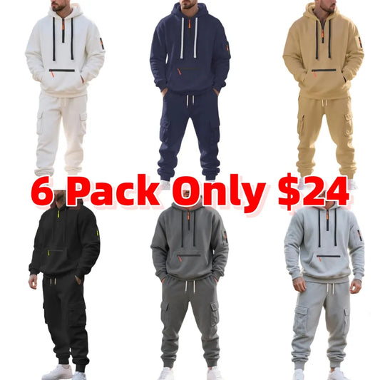 Men's Fleece Lined Casual Set