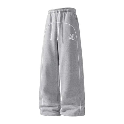 Men’s two-pack loose-fit fleece sweatpants, wide-leg design