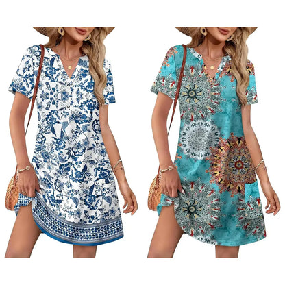 Summer Dress Dresses for Women 2026 Casual Summer V Neck Wedding Guest Dress