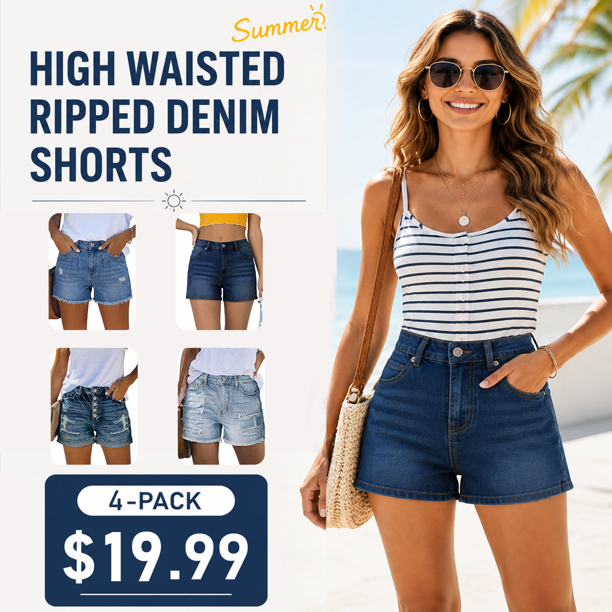 Women's Casual Denim Shorts (Just $3 Each!)