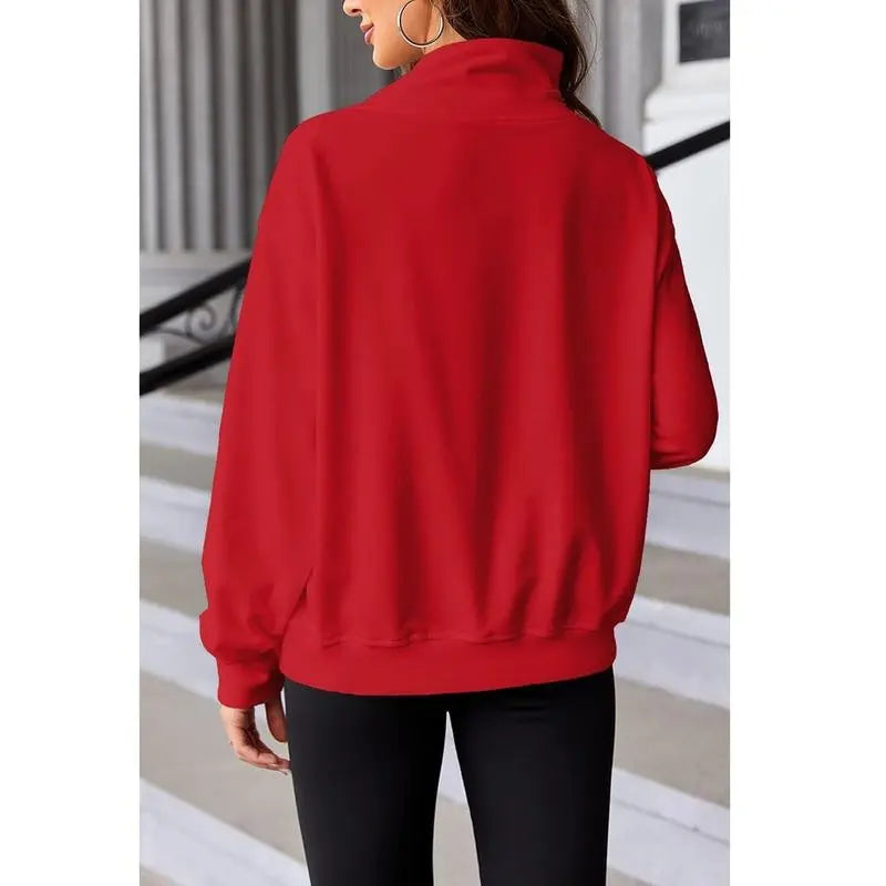 Women's Oversized Turtleneck Sweatshirt