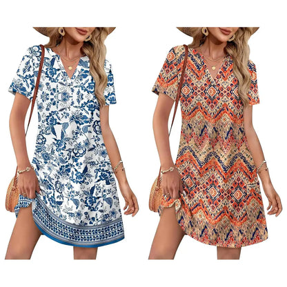 Summer Dress Dresses for Women 2026 Casual Summer V Neck Wedding Guest Dress
