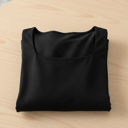 Women's Square Neck Long Sleeve Jumpsuit - Womenswear Overalls with Ruched Waist, Wide Leg Pants