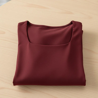 Women's Square Neck Long Sleeve Jumpsuit - Womenswear Overalls with Ruched Waist, Wide Leg Pants